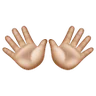 Open Hands: Medium-Light Skin Tone Emoji 👐🏼 image - Samsung style