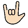 Love-You Gesture: Light Skin Tone Emoji 🤟🏻 image - OpenMoji style