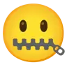 ジッパー口の顔 Emoji 🤐 image - Google Noto Color style