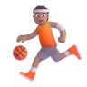 Person Bouncing Ball: Medium Skin Tone Emoji ⛹🏽 image - Microsoft 3D Fluent style
