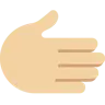 Rightwards Hand: Medium-Light Skin Tone Emoji 🫱🏼 image - Twitter / X (Twemoji) style
