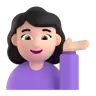 Woman Tipping Hand: Light Skin Tone Emoji 💁🏻‍♀️ image - Microsoft 3D Fluent style