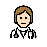 Health Worker: Light Skin Tone Emoji 🧑🏻‍⚕️ image - OpenMoji style