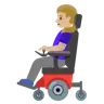 Woman In Motorized Wheelchair: Medium-Light Skin Tone Emoji 👩🏼‍🦼 image - Google Noto Color style