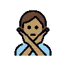 Person Gesturing No: Medium Skin Tone Emoji 🙅🏽 image - OpenMoji style