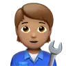Mechanic: Medium Skin Tone Emoji 🧑🏽‍🔧 image - Apple style
