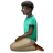 Man Kneeling: Dark Skin Tone