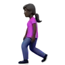 Woman Walking: Dark Skin Tone Emoji 🚶🏿‍♀️ image - Apple style