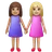 Women Holding Hands: Medium-Light Skin Tone, Medium Skin Tone