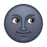 Księżyc w nowiu z twarzą Emoji 🌚 image - Telegram style