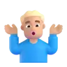 Man Shrugging: Medium-Light Skin Tone Emoji 🤷🏼‍♂️ image - Microsoft 3D Fluent style