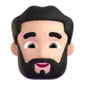 Man: Light Skin Tone, Beard Emoji 🧔🏻‍♂️ image - Microsoft 3D Fluent style