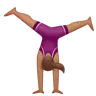 Woman Cartwheeling: Medium Skin Tone Emoji 🤸🏽‍♀️ image - WhatsApp style