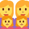 Family: Woman, Woman, Girl, Girl Emoji 👩‍👩‍👧‍👧 image - Twitter / X (Twemoji) style