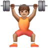 Person Lifting Weights: Medium Skin Tone Emoji 🏋🏽 image - Samsung style