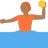 Person Playing Water Polo: Medium-Dark Skin Tone