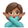 Person Gesturing No: Medium Skin Tone Emoji 🙅🏽 image - WhatsApp style