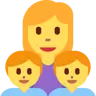 Family: Woman, Boy, Boy Emoji 👩‍👦‍👦 image - Twitter / X (Twemoji) style