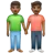 Men Holding Hands: Medium-Dark Skin Tone