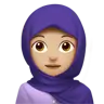 Woman With Headscarf: Medium-Light Skin Tone Emoji 🧕🏼 image - Apple style