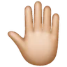 Raised Back Of Hand: Medium-Light Skin Tone Emoji 🤚🏼 image - Samsung style