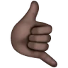 Call Me Hand: Dark Skin Tone Emoji 🤙🏿 image - Samsung style