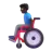 Man In Manual Wheelchair: Dark Skin Tone