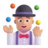 Man Juggling: Medium-Light Skin Tone Emoji 🤹🏼‍♂️ image - Microsoft 3D Fluent style