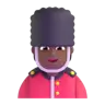 Guard: Medium-Dark Skin Tone Emoji 💂🏾 image - Microsoft 3D Fluent style