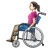 Woman In Manual Wheelchair: Light Skin Tone