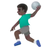 Man Playing Handball: Dark Skin Tone Emoji 🤾🏿‍♂️ image - Google Noto Color style
