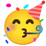 Gesicht mit Partyhorn und Partyhut Emoji 🥳 image - Google Noto Color style