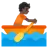 Person Rowing Boat: Dark Skin Tone