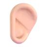 Ear: Light Skin Tone Emoji 👂🏻 image - Microsoft 3D Fluent style