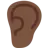 Ear: Dark Skin Tone