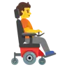 Person In Motorized Wheelchair Facing Right Emoji 🧑‍🦼‍➡️ image - Google Noto Color style