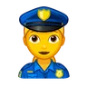 Woman Police Officer Emoji 👮‍♀️ image - Telegram style