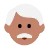 Man: Medium Skin Tone, White Hair Emoji 👨🏽‍🦳 image - Tossface style