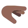 Palm Down Hand: Medium-Dark Skin Tone Emoji 🫳🏾 image - Tossface style