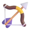 Emoji Arco e freccia 🏹 image - Microsoft 3D Fluent style