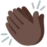 Clapping Hands: Dark Skin Tone Emoji 👏🏿 image - Google Noto Color style