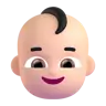 Baby: Light Skin Tone Emoji 👶🏻 image - Microsoft 3D Fluent style
