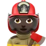 Woman Firefighter: Dark Skin Tone Emoji 👩🏿‍🚒 image - Apple style