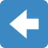 Schwarzer Pfeil nach links Emoji ⬅ image - Twitter / X (Twemoji) style