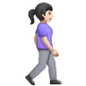 Woman Walking Facing Right: Light Skin Tone Emoji 🚶🏻‍♀️‍➡️ image - Samsung style