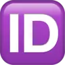 Emoji Id quadrato 🆔 image - Apple style