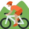 Person Mountain Biking: Medium Skin Tone Emoji 🚵🏽 image - Twitter / X (Twemoji) style