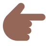 Backhand Index Pointing Right: Medium-Dark Skin Tone Emoji 👉🏾 image - Tossface style