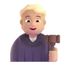 Judge: Medium-Light Skin Tone Emoji 🧑🏼‍⚖️ image - Microsoft 3D Fluent style