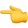 ดัชนีแบ็คแฮนด์แฮนด์ซ้ายขาว Emoji 👈 image - Apple style